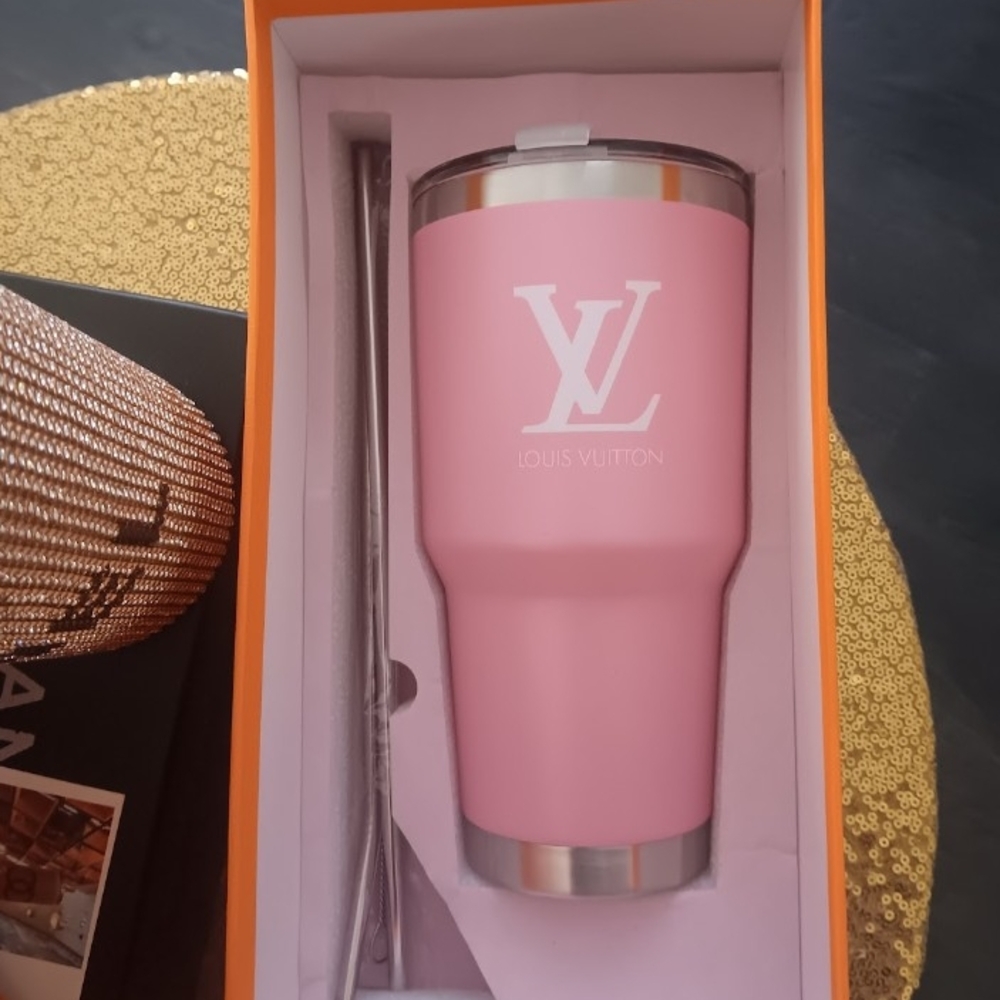 Others Follow Pink Tumbler with Straw